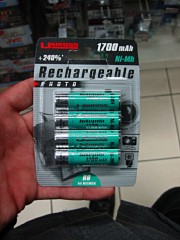 J'achète des piles rechargeables