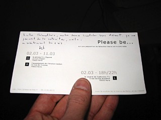 Une invitation de Sébastien