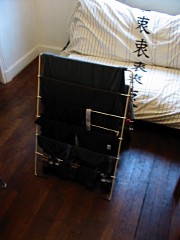 Le linge est étendu