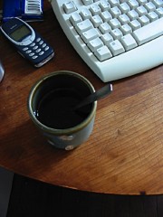 Je bois du café