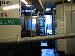 L'escalator est en travaux
