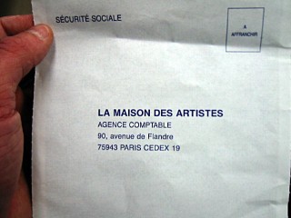 Il faut que j'envoie ma cotisation à la Maison des artistes avant de partir
