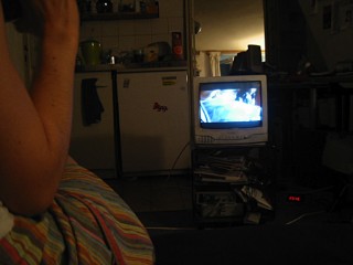 Je regarde la télévision avec Sabine