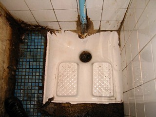 Je vais aux toilettes