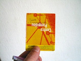 Un ticket Beaubourg