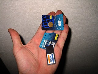 Une carte bleue