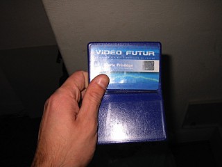 Une carte d'abonnement Vidéo Futur