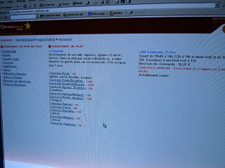 Je commande à manger sur internet