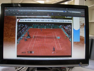 Je regarde Roland Garros