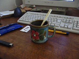 Je bois mon café