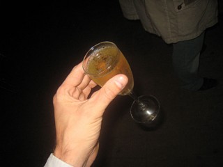 Je bois du champagne