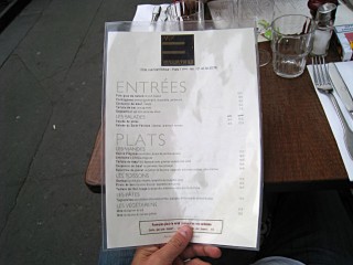 Le menu