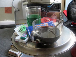 Je bois du café