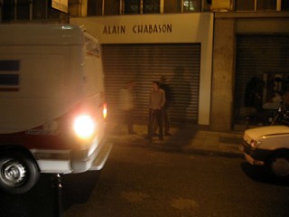 Nous garons le camion devant Spill
