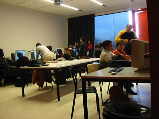 La salle de classe dans laquelle nous allons donner notre conférence