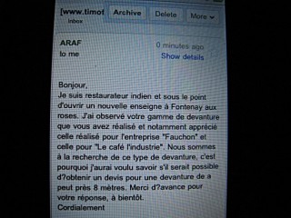 On me prend pour un concepteur de devantures