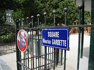Nous allons au square Maurice Gardette