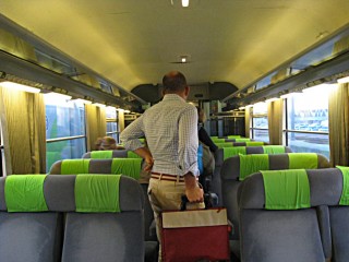 Le train arrive à Cherbourg