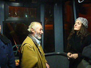 Dans la cabine du funiculaire