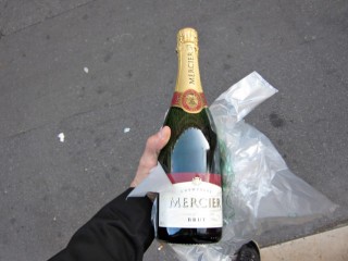 J'achète du champagne