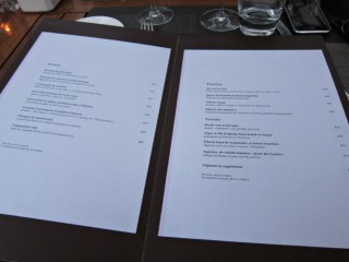 Je regarde le menu