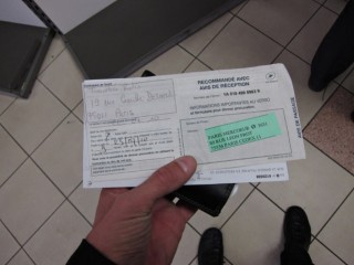 Je récupère un recommandé
