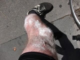 J'asperge mes jambes