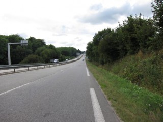 Je me retrouve sur une nationale